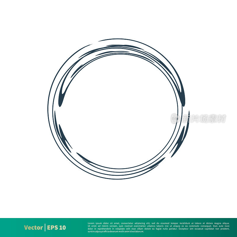 Circle Grunge Icon Vector Logo Template Illustration Design. Vector EPS 10.